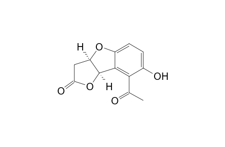 Furo[3,2-b]benzofuran-2(3H)-one, 8-acetyl-3a,8b-dihydro-7-hydroxy-, cis-