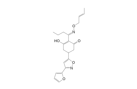 2-Cyclohexen-1-one, 2-[1-[(2-butenyloxy)imino]butyl]-5-[3-(2-furanyl)-5-isoxazolyl]-3-hydroxy-, (?,E)-