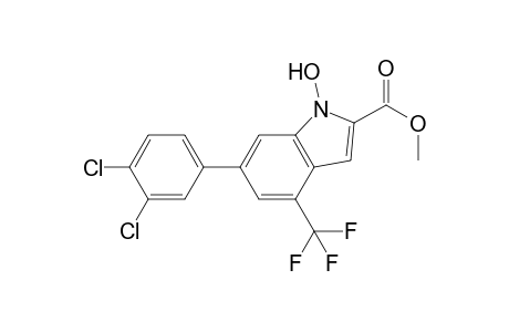 methyl 6-(3,4-dichlorophenyl)-1-hydroxy-4-(trifluoromethyl)-1H-indole-2-carboxylate