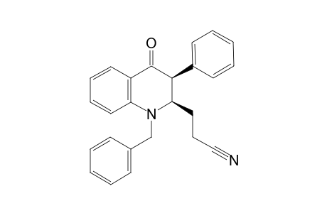 syn-3-(1-Benzyl-4-oxo-3-phenyl-1,2,3,4-tetrahydroquinolin-2-yl)propanenitrile