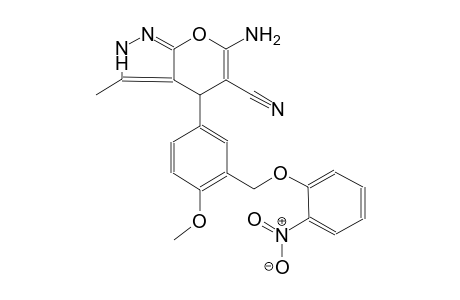 pyrano[2,3-c]pyrazole-5-carbonitrile, 6-amino-2,4-dihydro-4-[4-methoxy-3-[(2-nitrophenoxy)methyl]phenyl]-3-methyl-