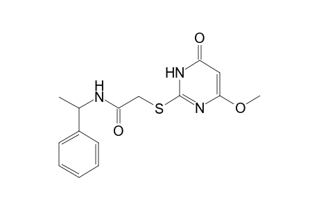 Acetamide, 2-[(1,6-dihydro-4-methoxy-6-oxo-2-pyrimidinyl)thio]-N-(1-phenylethyl)-