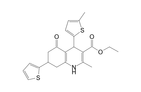 2-Methyl-4-(5-methyl-2-thiophenyl)-5-oxo-7-thiophen-2-yl-4,6,7,8-tetrahydro-1H-quinoline-3-carboxylic acid ethyl ester