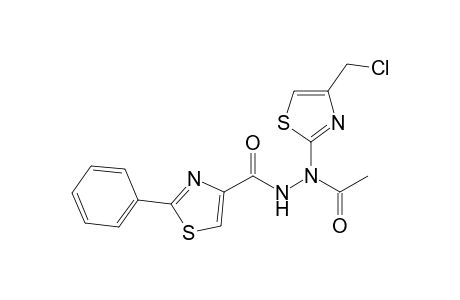 4-chloromethyl-2-[2-(2-phenyl-1,3-thiazolo-4-carbonyl)-N-acetyl-hydrazino]-thiazole