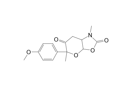 1,5-Dimethyl-5-(4'-methoxyphenyl)dihydro-(1H,7H)-5H-pyrano[3,2-d]oxazole-2,6-dione