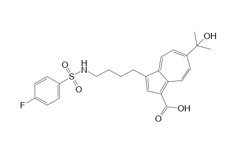 3-[4-(4-Fluorobenzenesulfonylamino)butyl]-6-(1-hydroxy-1-methyl)ethylazulene-1-carboxylic acid