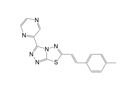 6-[(E)-2-(4-methylphenyl)ethenyl]-3-(2-pyrazinyl)[1,2,4]triazolo[3,4-b][1,3,4]thiadiazole