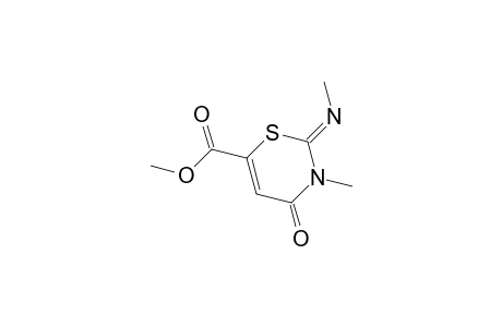 2H-1,3-Thiazine-6-carboxylic acid, 3,4-dihydro-3-methyl-2-(methylimino)-4-oxo-, methyl ester