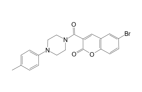 6-Bromanyl-3-[4-(4-methylphenyl)piperazin-1-yl]carbonyl-chromen-2-one
