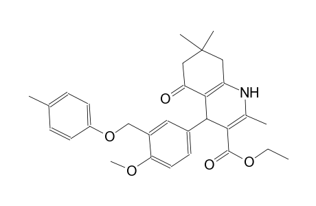 ethyl 4-{4-methoxy-3-[(4-methylphenoxy)methyl]phenyl}-2,7,7-trimethyl-5-oxo-1,4,5,6,7,8-hexahydro-3-quinolinecarboxylate