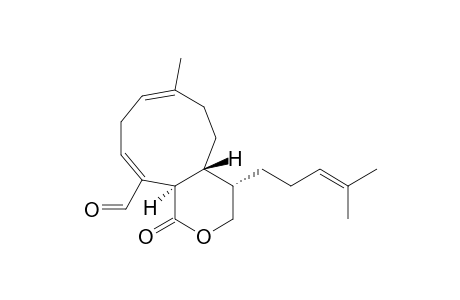 Cyclonona[c]pyran-11-carboxaldehyde, 1,3,4,4a,5,6,9,11a-octahydro-7-methyl-4-(4-methyl-3-pentenyl)-1-oxo-, [4S-(4R*,4aS*,7E,10E,11aS*)]-
