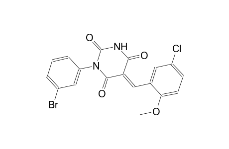 (5E)-1-(3-bromophenyl)-5-(5-chloro-2-methoxybenzylidene)-2,4,6(1H,3H,5H)-pyrimidinetrione