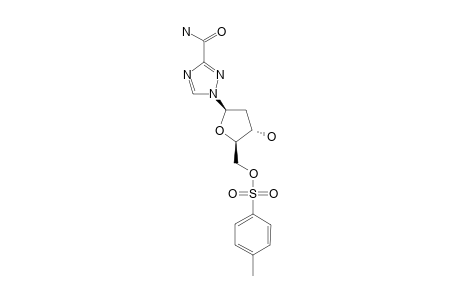1-(2'-DEOXY-BETA-D-ERYTHRO-PENTOFURANOSYL)-(1H)-1,2,4-TRIAZOLE-5-CARBOXAMIDE-5'-TOSYLATE
