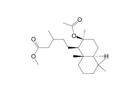 1-Naphthalenepentanoic acid, 2-(acetyloxy)decahydro-.beta.,2,5,5,8a-pentamethyl-, methyl ester, [1R-[1.alpha.(S*),2.beta.,4a.beta.,8a.al pha.]]-