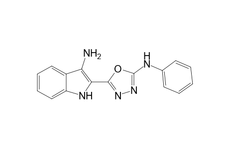 2-[2'-(3"-Aminoindolyl)]-5-(phenylamino)-1,3,4-oxadiazole