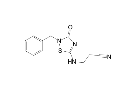 2-Benzyl-5-(2-cyanoethylamino)-1,2,4-thiadiazol-3(2H)-one