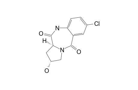 (2R,11AS)-7-CHLORO-2-HYDROXY-1,2,3,10,11,11A-HEXAHYDROPYRROLO-[2,1-C]-[1,4]-BENZODIAZEPIN-5,11-DIONE