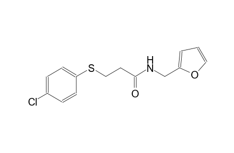 3-[(4-chlorophenyl)sulfanyl]-N-(2-furylmethyl)propanamide