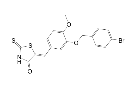 (5Z)-5-{3-[(4-bromobenzyl)oxy]-4-methoxybenzylidene}-2-thioxo-1,3-thiazolidin-4-one