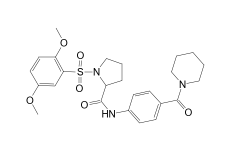 1-[(2,5-dimethoxybenzene)sulfonyl]-N-[4-(piperidin-1-ylcarbonyl)phenyl]pyrrolidine-2-carboxamide