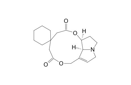 Spiro[cyclohexane-1,4'-[4H][1,6]dioxacycloundecino[2,3,4-gh]pyrrolizine]-2',6'(3'H,5'H)-dione, 8',10',12',13',13'a,13'b-hexahydro-, [13'aS-(13'aR*,13'bS*)]-
