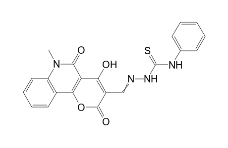 2-[(4-Hydroxy-6-methyl-2,5-dioxo-5,6-dihydro-2H-pyrano[3,2-c]quinolin-3-yl)methylidene]-N-phenylhydrazinecarbothioamide