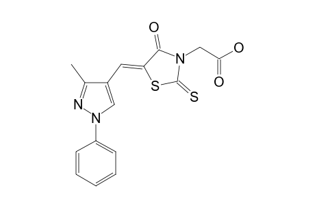 (Z)-5-[(3-METHYL-1-PHENYL-1H-PYRAZOL-4-YL)-METHYLIDENE]-4-OXO-2-THIOXOTHIAZOLIDIN-3-YL-ACETIC-ACID