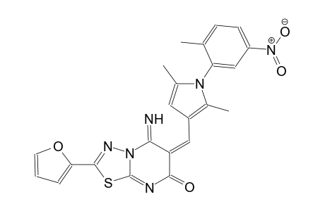 (6E)-6-{[2,5-dimethyl-1-(2-methyl-5-nitrophenyl)-1H-pyrrol-3-yl]methylene}-2-(2-furyl)-5-imino-5,6-dihydro-7H-[1,3,4]thiadiazolo[3,2-a]pyrimidin-7-one