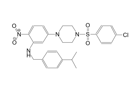 benzenemethanamine, N-[5-[4-[(4-chlorophenyl)sulfonyl]-1-piperazinyl]-2-nitrophenyl]-4-(1-methylethyl)-