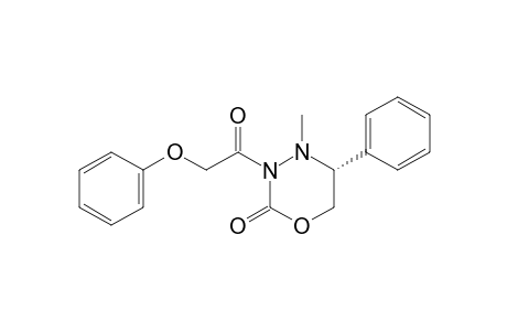 (5R)-4-Methyl-5-phenyl-3-(phenoxyacetyl)-1,3,4-oxadiazinan-2-one