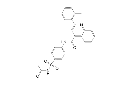 N-{4-[(acetylamino)sulfonyl]phenyl}-2-(2-methylphenyl)-4-quinolinecarboxamide