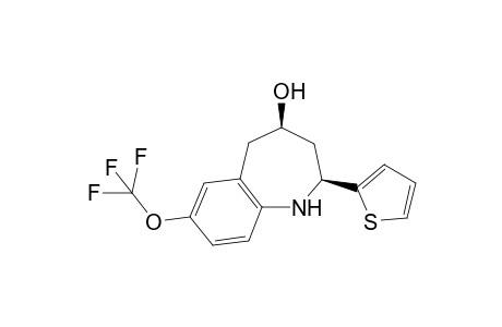 7-Trifluoromethoxy-cis-2-(thiophen-2-yl)-2,3,4,5-tetrahydro-1H-1-benzazepin-4-ol