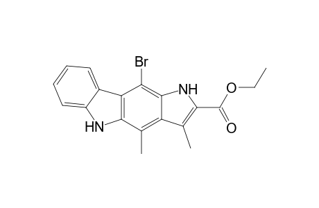 4-Bromo-1,10-dimethyl-3,9-dihydropyrrolo[3,2-b]carbazole-2-carboxylic acid ethyl ester