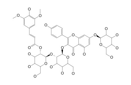 KAEMPFEROL-3-O-BETA-D-[2-E-SINAPOYL-BETA-D-GLUCOPYRANOSYL-(1->2)-GLUCOPYRANOSIDE]-7-O-BETA-GLUCOPYRANOSIDE