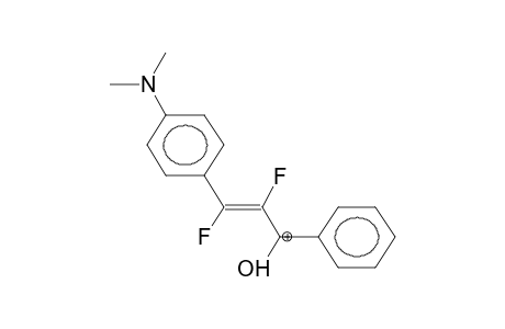 TRANS-1,2-DIFLUORO-1-(4'-DIMETHYLAMINOPHENYL)-2-BENZOYLETHENEPROTONATED