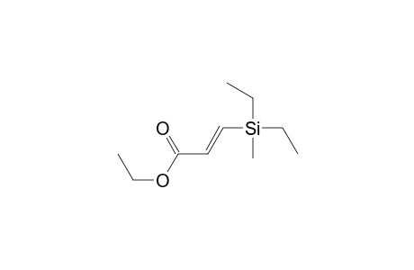 2-Propenoic acid, 3-(diethylmethylsilyl)-, ethyl ester, (E)-