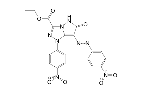 3-Ethoxycarbonyl-1-(4-nitrophenyl)-7-(4-nitrophenylazo)-5,6-dihydro-pyrazolo[5,1-c][1,2,4]triazol-6-one