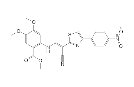 methyl 2-({(E)-2-cyano-2-[4-(4-nitrophenyl)-1,3-thiazol-2-yl]ethenyl}amino)-4,5-dimethoxybenzoate