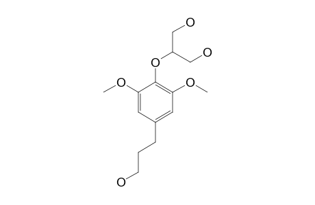 BURSEPHENYLPROPANE;2-[4-(3-HYDROXYPROPYL)-2,6-DIMETHOXYPHENOXY]-PROPANE-1,3-DIOL