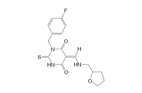 (5E)-1-(4-fluorobenzyl)-5-{[(tetrahydro-2-furanylmethyl)amino]methylene}-2-thioxodihydro-4,6(1H,5H)-pyrimidinedione