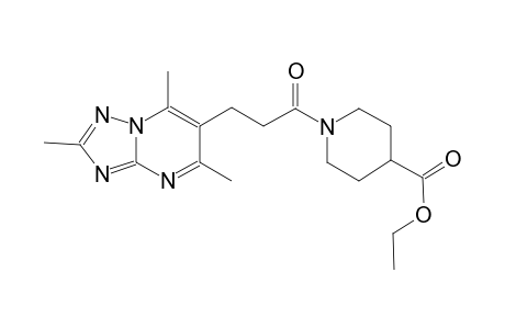 4-piperidinecarboxylic acid, 1-[1-oxo-3-(2,5,7-trimethyl[1,2,4]triazolo[1,5-a]pyrimidin-6-yl)propyl]-, ethyl ester