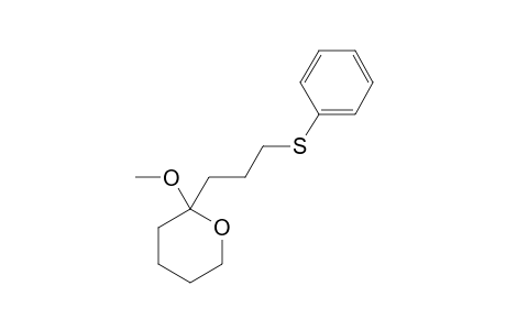 2-Methoxy-2-(3-phenylthiopropyl)tetrahydropyran