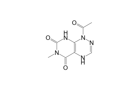 6-Methyl-1-acetyl-4,8-dihydro-1H-pyrimido[5,4-e]-(1,2,4)-triazine-5,7-dione