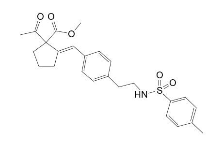 (E)-methyl 1-acetyl-2-(4-(2-(4-methylphenylsulfonamido)ethyl)benzylidene)cyclopentanecarboxylate