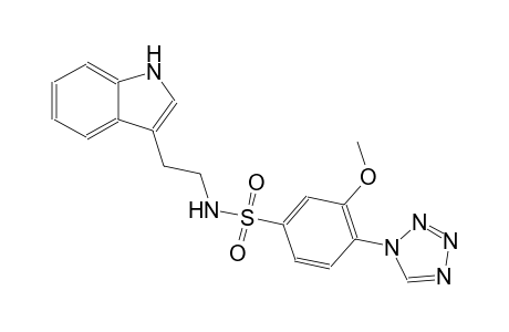 benzenesulfonamide, N-[2-(1H-indol-3-yl)ethyl]-3-methoxy-4-(1H-tetrazol-1-yl)-