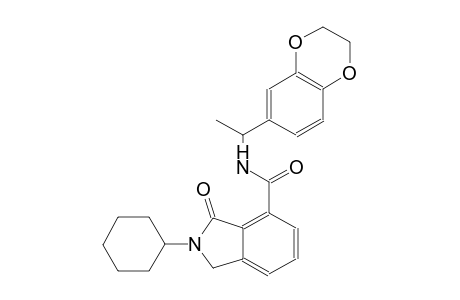 2-cyclohexyl-N-[1-(2,3-dihydro-1,4-benzodioxin-6-yl)ethyl]-3-oxo-4-isoindolinecarboxamide