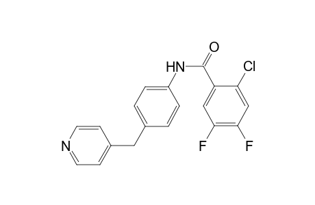 2-Chloro-4,5-difluoro-N-[4-(4-pyridinylmethyl)phenyl]benzamide