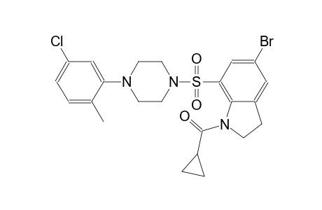 1H-indole, 5-bromo-7-[[4-(5-chloro-2-methylphenyl)-1-piperazinyl]sulfonyl]-1-(cyclopropylcarbonyl)-2,3-dihydro-