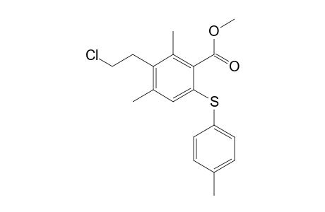 Methyl 4,6-dimethyl-5-(2-chloroethyl)-2-(4-methylphenylsulfanyl)benzoate