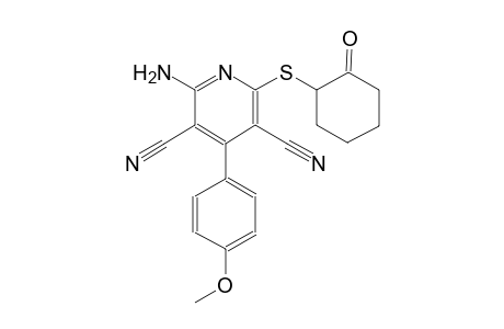 2-Amino-4-(4-methoxyphenyl)-6-[(2-oxocyclohexyl)thio]pyridine-3,5-dicarbonitrile